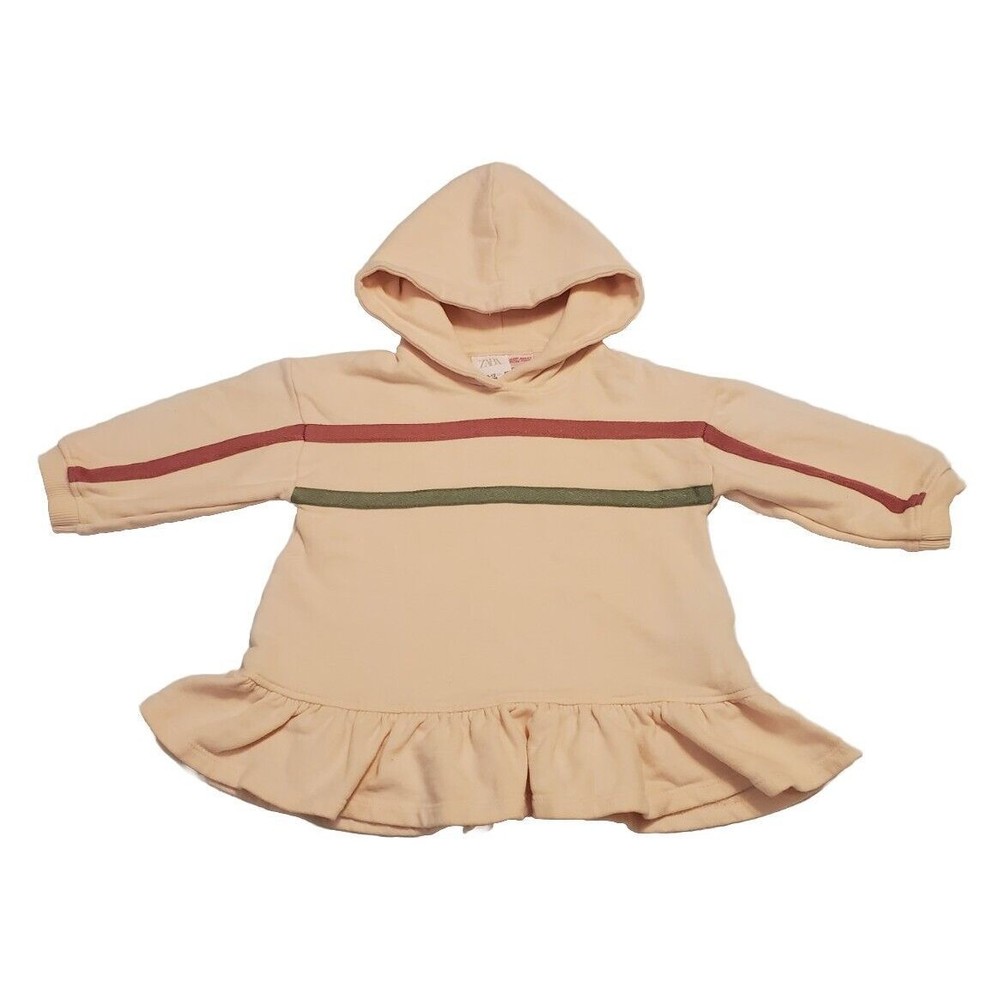 Zara Baby Girls Hooded Sweatshirt 9-12 Months Pink